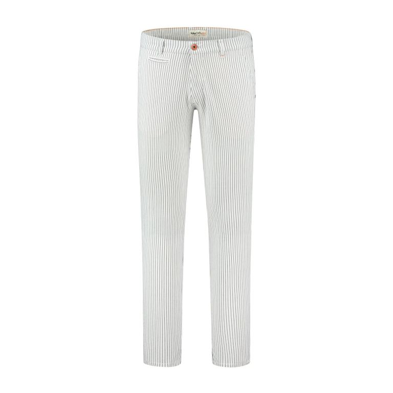 North84 Chino blauw streep 8410-1025